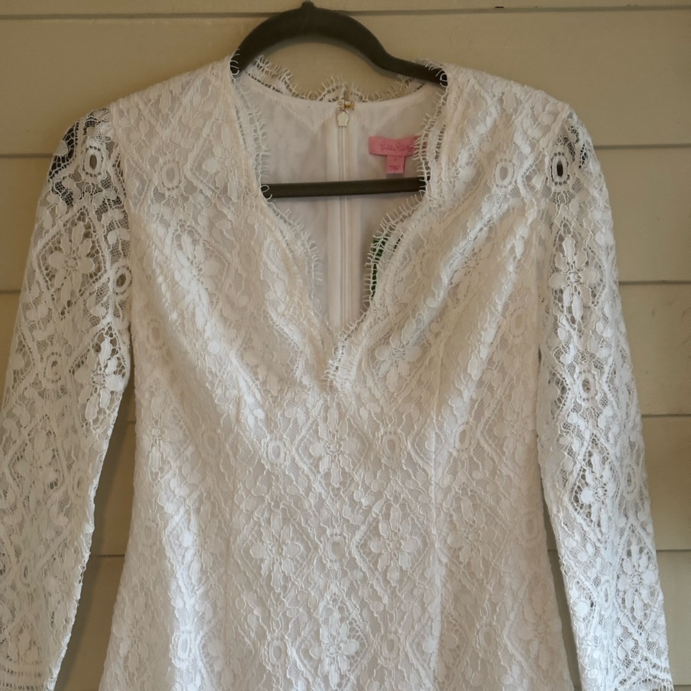 Lilly Pulitzer Meryl Dress Resort White Diamond Lace Size 0 New with Tags - Picture 5 of 16